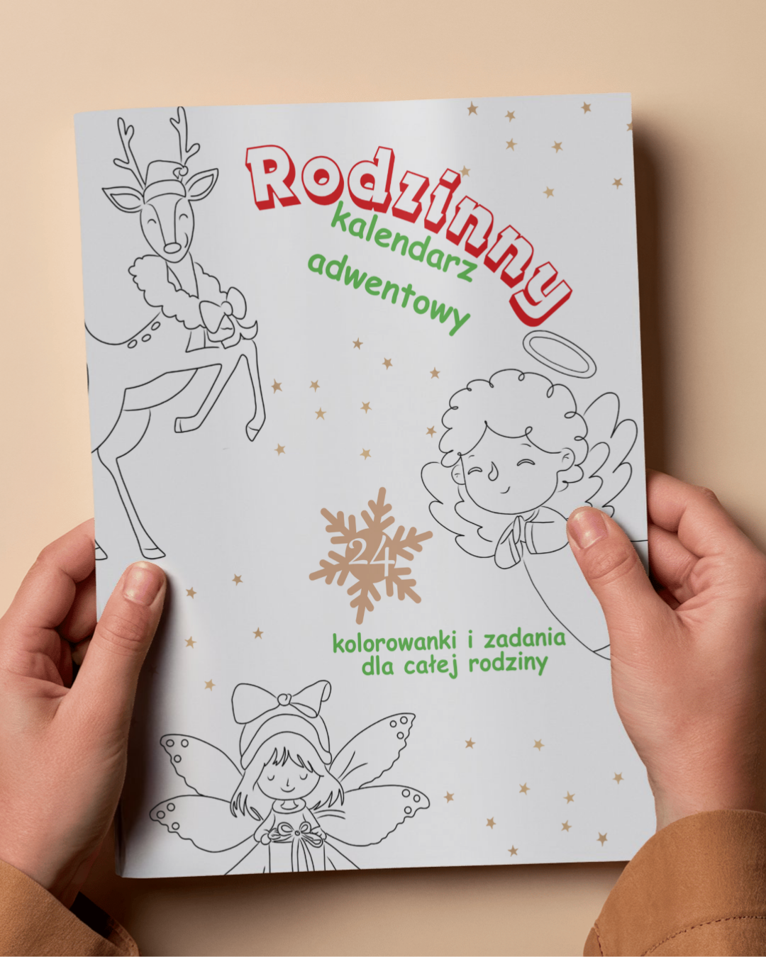 Rodzinny kalendarz adwentowy do kolorowania